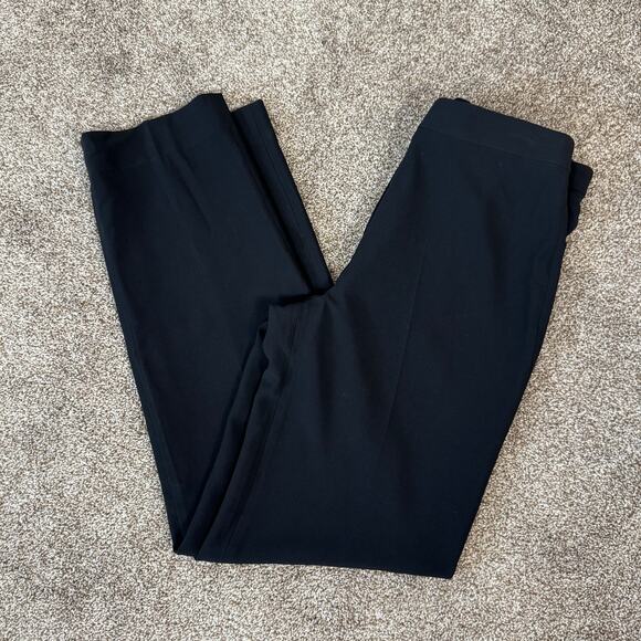 St. John Women's Size 6 Diana Straight Leg Crepe Marocain Black Pants Career - Picture 2 of 12